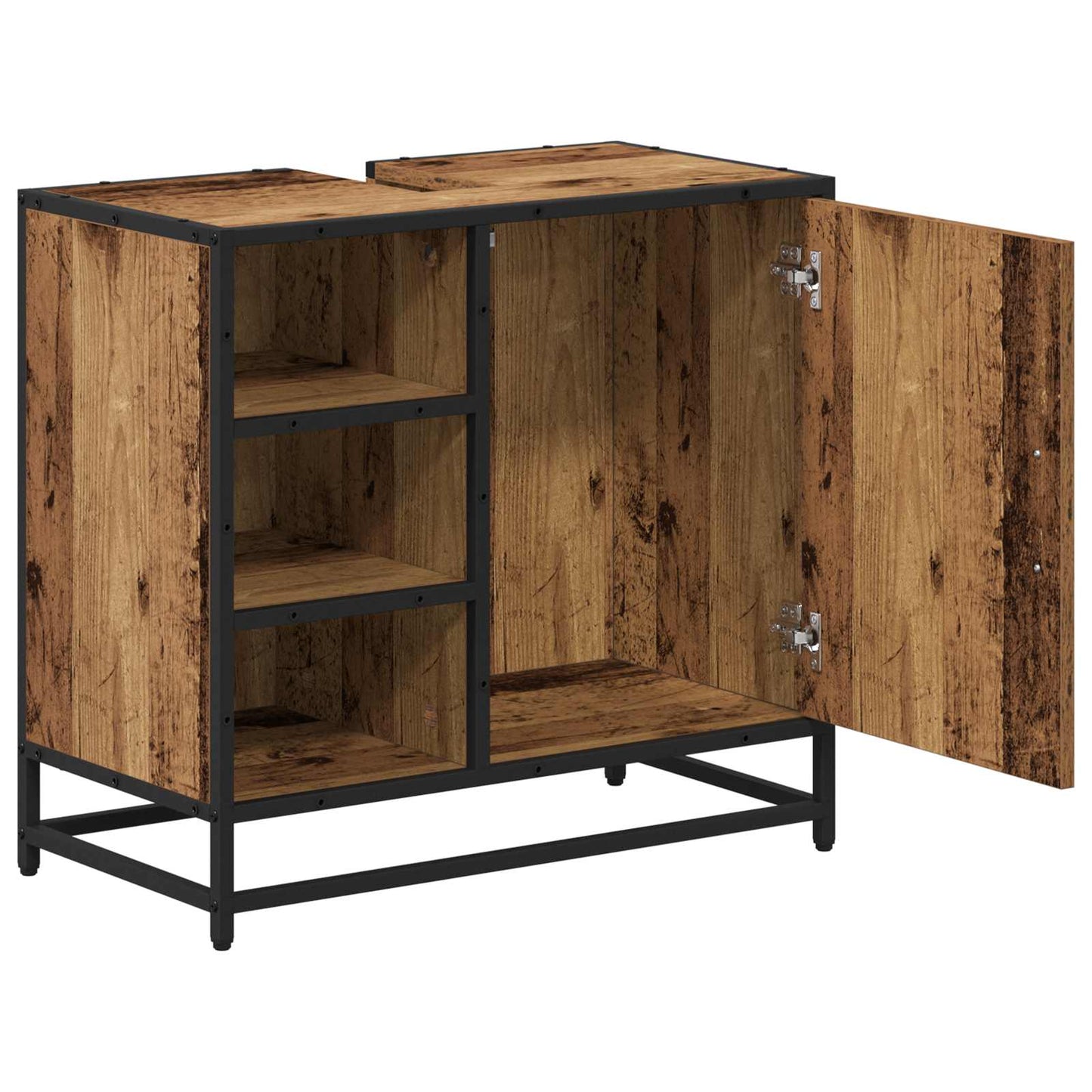 Bathroom Cabinet Old Wood 65 x 33 x 60 cm Engineered Wood