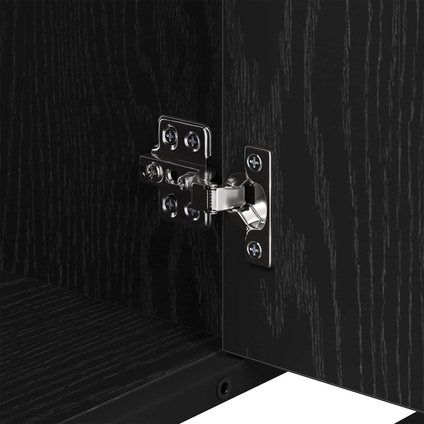 Bathroom Cabinet Black Oak 80 x 33 x 60 cm Engineered Wood