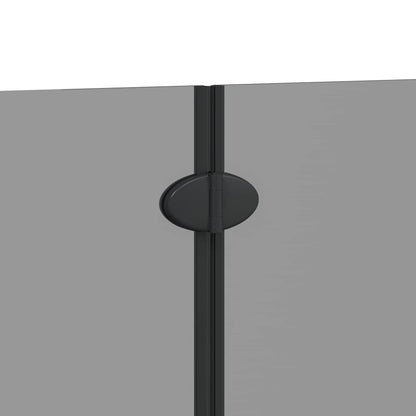Bath Shower Screen Manual Black 130 x 138 cm Tempered Glass