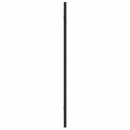 Bath Shower Screen Manual Black 130 x 138 cm Tempered Glass