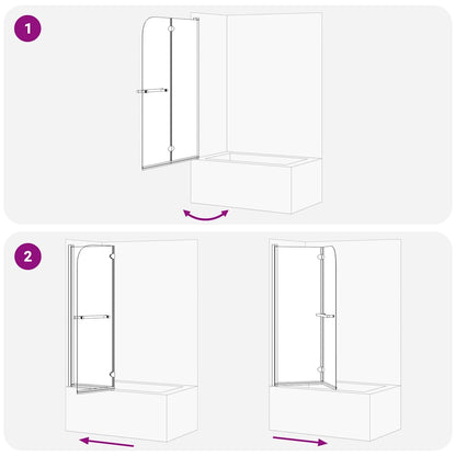 Shower Enclosure Black 120 x 140 cm ESG Glass and Aluminium