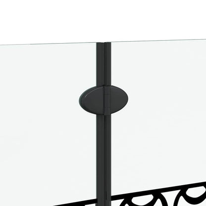 Shower Enclosure Manual Black and Transparent 130 x 130 cm