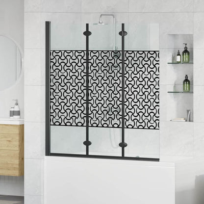 Shower Enclosure Manual Black and Transparent 130 x 130 cm