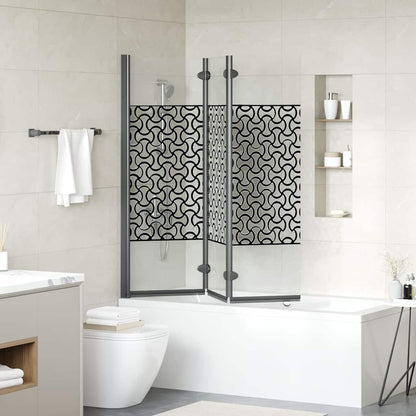 Shower Enclosure Manual Black and Transparent 130 x 130 cm