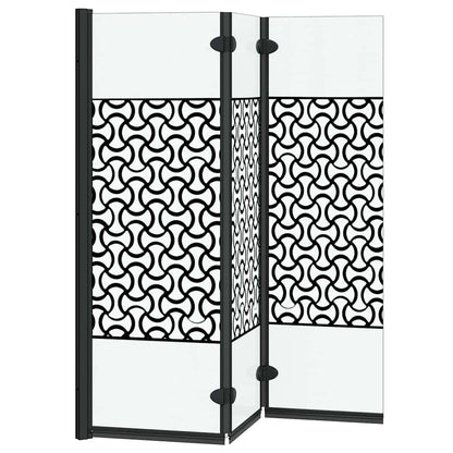 Shower Enclosure Manual Black and Transparent 130 x 130 cm