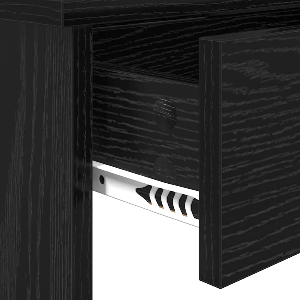 Dressing Table with Mirror Black Oak 96 x 39 x 142 cm