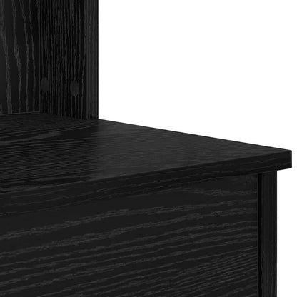 Dressing Table with Mirror Black Oak 96 x 39 x 142 cm