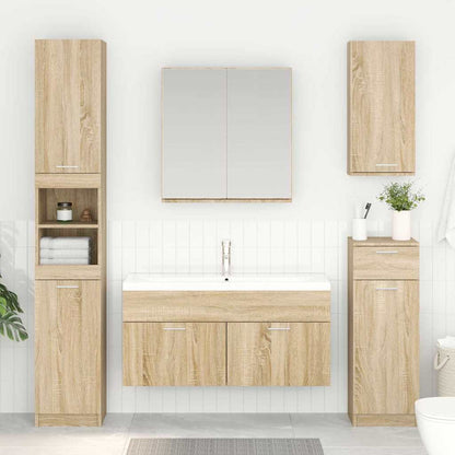 Sink cabinet with Storage with Door Sonoma Oak Engineered Wood