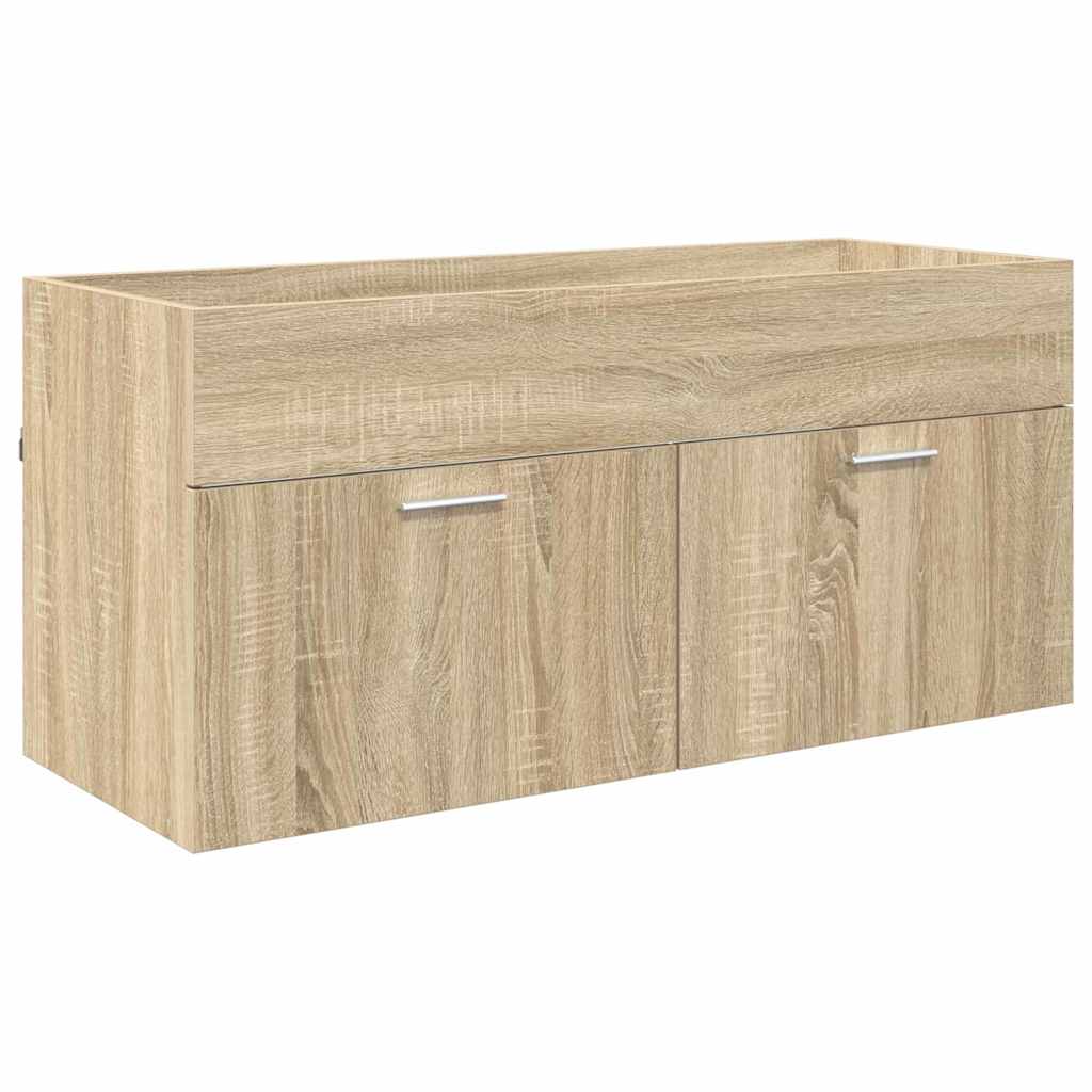 Sink cabinet with Storage with Door Sonoma Oak Engineered Wood
