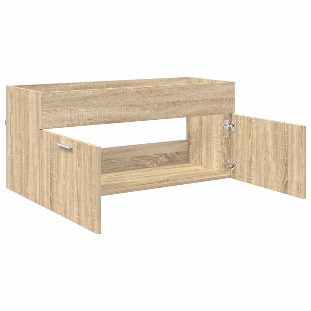 Sink cabinet with Storage with Door Sonoma Oak Engineered Wood