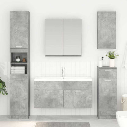 Sink cabinet with Storage Concrete Grey Engineered Wood