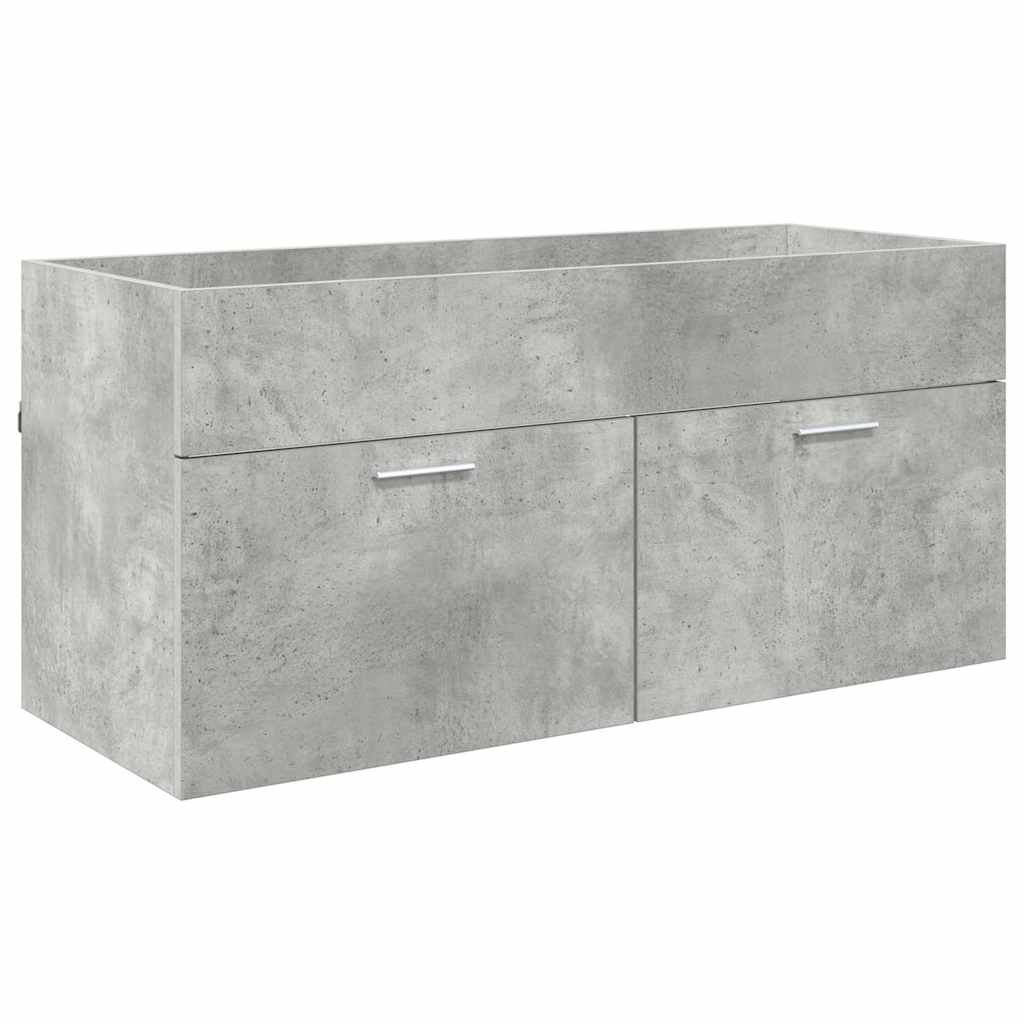 Sink cabinet with Storage Concrete Grey Engineered Wood