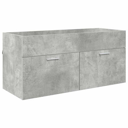 Sink cabinet with Storage Concrete Grey Engineered Wood