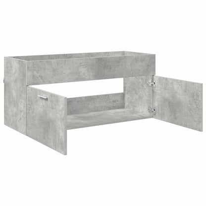 Sink cabinet with Storage Concrete Grey Engineered Wood
