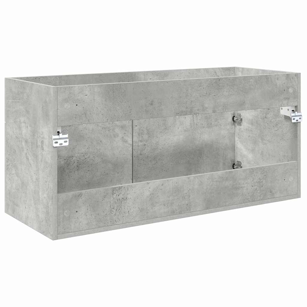 Sink cabinet with Storage Concrete Grey Engineered Wood