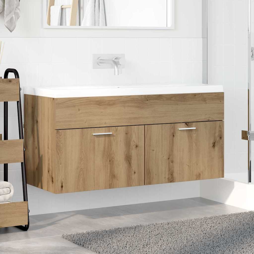 Sink cabinet with Storage with Door Artisan Oak Engineered Wood