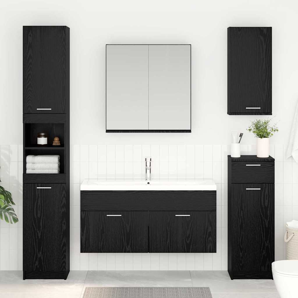 Sink cabinet with Storage with Door Black Oak Engineered Wood