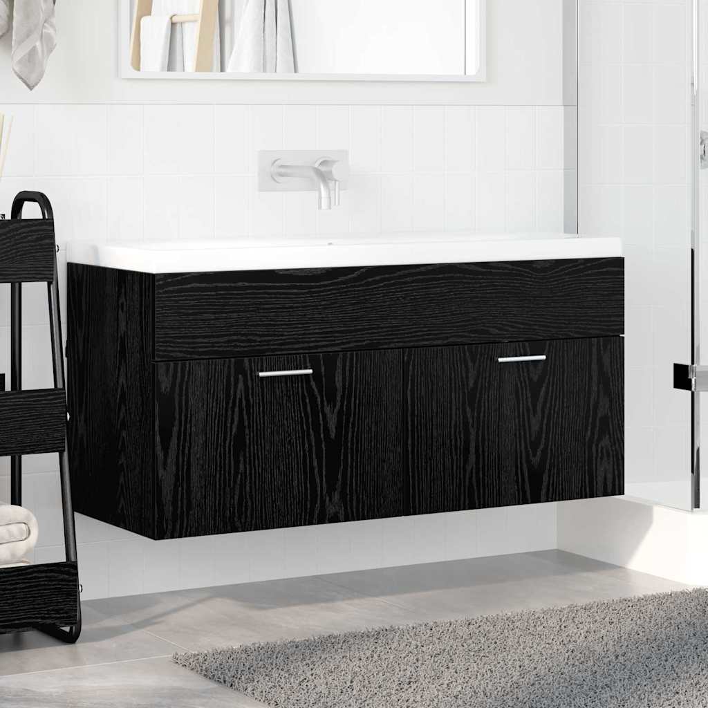 Sink cabinet with Storage with Door Black Oak Engineered Wood