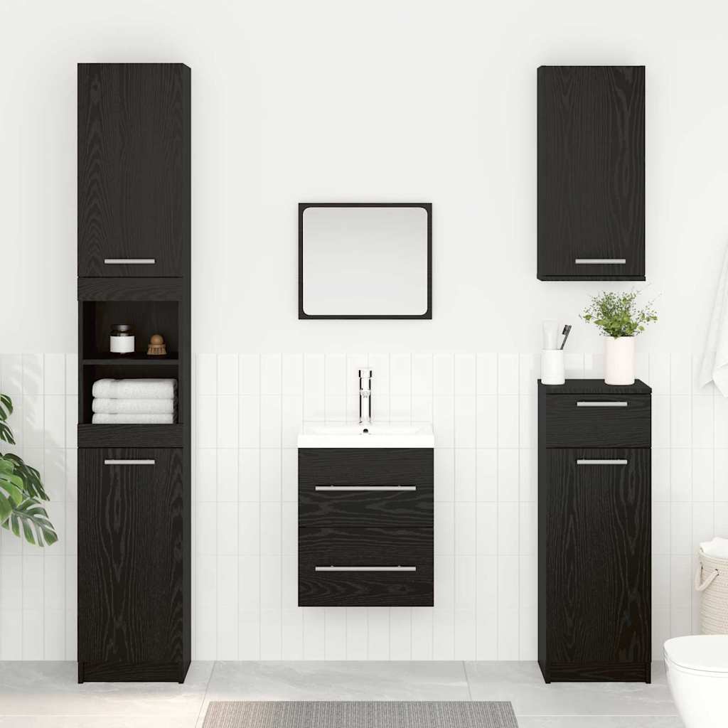 Sink cabinet Black Oak 38.5 x 41 x 48 cm Engineered Wood