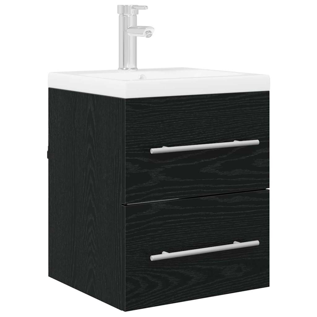 Sink cabinet Black Oak 38.5 x 41 x 48 cm Engineered Wood
