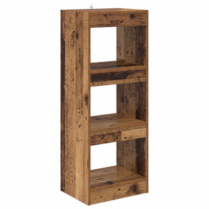 Book Cabinet 3-Tier 40 x 30 x 103 cm Engineered Wood Old wood