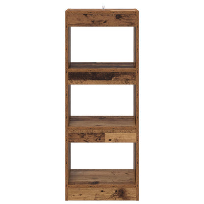 Book Cabinet 3-Tier 40 x 30 x 103 cm Engineered Wood Old wood