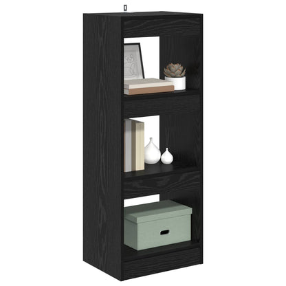 Book Cabinet 3-Tier 37 x 30 x 103 cm Engineered Wood Black oak