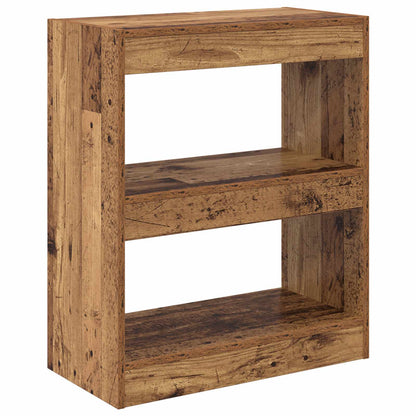 Book Cabinet 2-Tier 60 x 30 x 72 cm Engineered Wood Old Wood