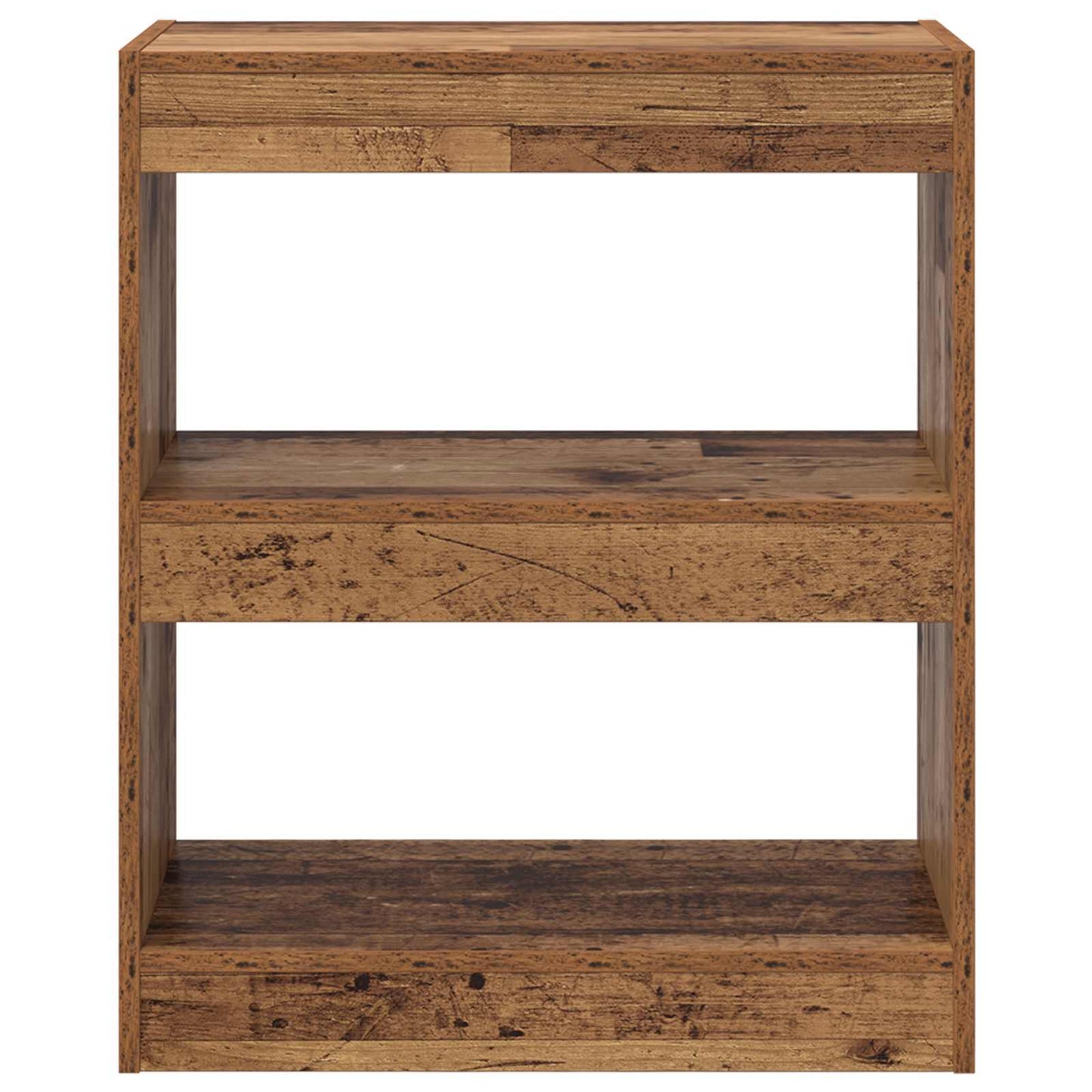 Book Cabinet 2-Tier 60 x 30 x 72 cm Engineered Wood Old Wood