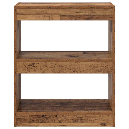 Book Cabinet 2-Tier 60 x 30 x 72 cm Engineered Wood Old Wood