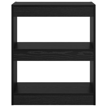 Book Cabinet Black Oak 60 x 30 x 72 cm Engineered Wood