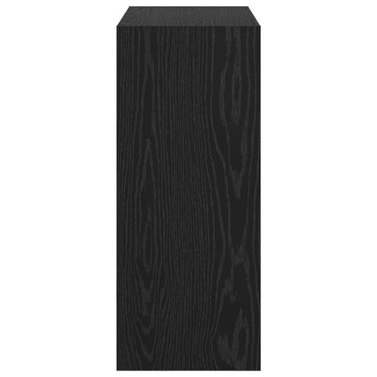Book Cabinet Black Oak 60 x 30 x 72 cm Engineered Wood