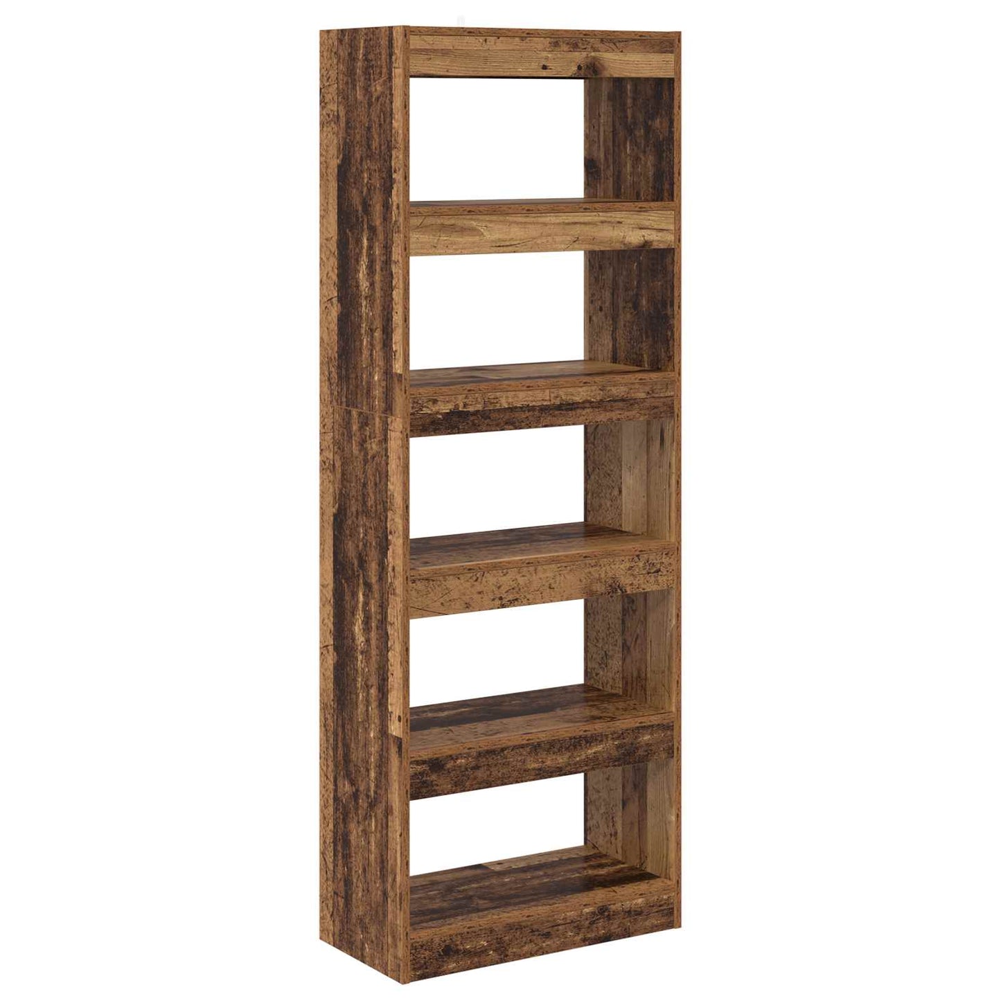 Book Cabinet 5-Tier 60 x 30 x 166 cm Engineered Wood Old wood