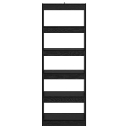 Book Cabinet 5-Tier 60 x 30 x 166 cm Engineered Wood Black oak