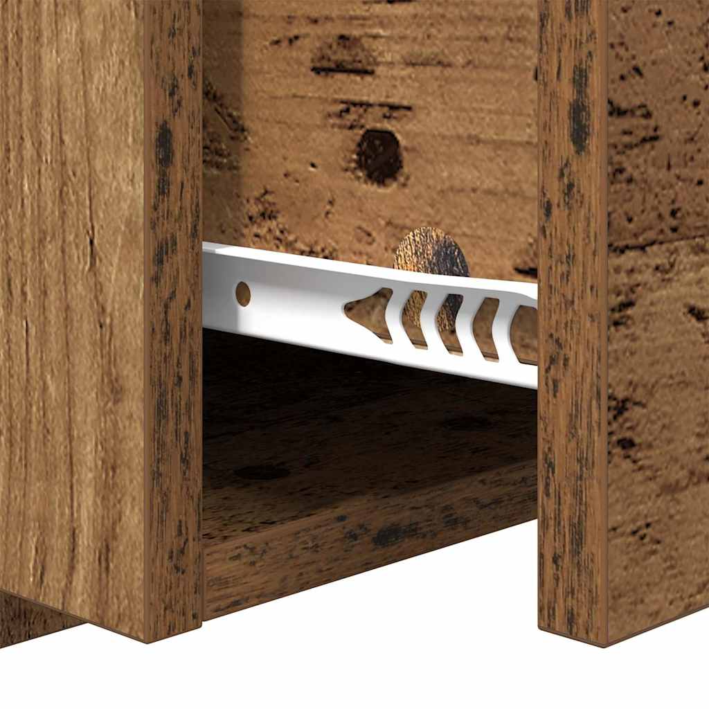 Bedside Cabinet 2 pcs Old Wood 50 x 32.5 x 80cm Engineered Wood