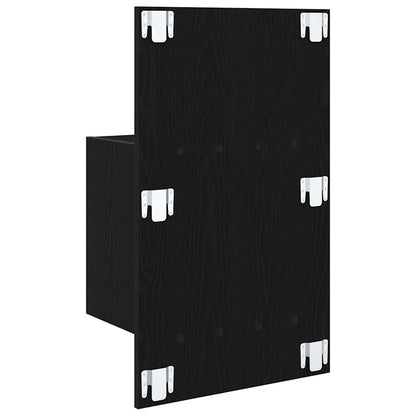 Wall-mounted Bedside Cabinet with Drawer 2 pcs Black Oak