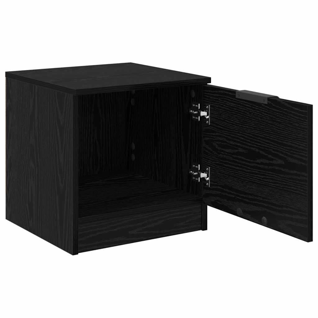 Bed Cabinet 2 pcs Black Oak 40 x 39 x 40cm Engineered Wood