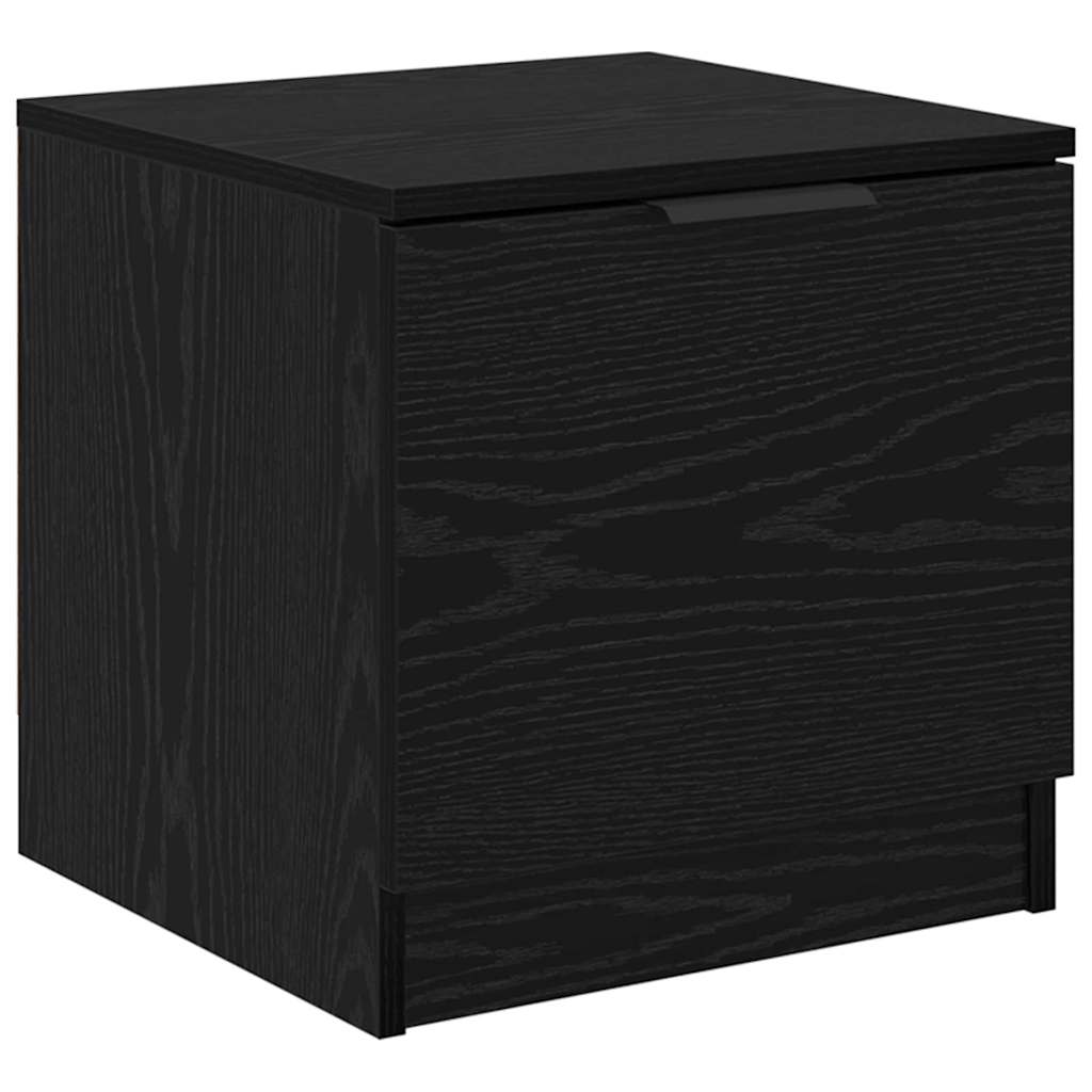 Bed Cabinet 2 pcs Black Oak 40 x 39 x 40cm Engineered Wood