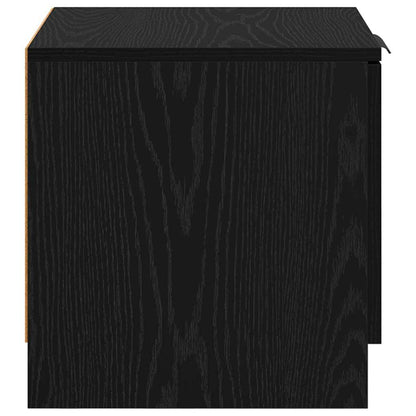 Bed Cabinet 2 pcs Black Oak 40 x 39 x 40cm Engineered Wood