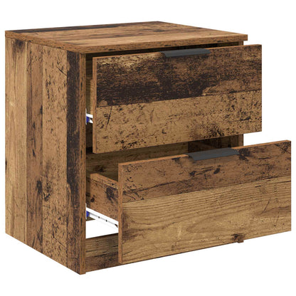 Bedside Cabinet 2 pcs Old Wood 45 x 39 x 50cm Engineered Wood