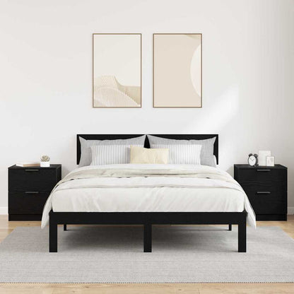 Bedside Cabinet 2 pcs Black Oak 45 x 39 x 50cm Engineered Wood