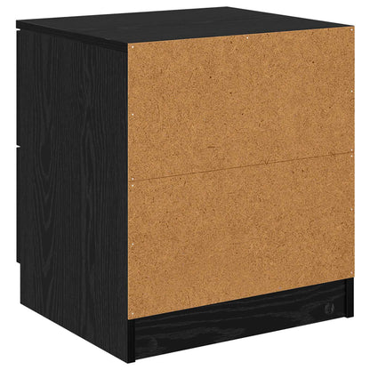 Bedside Cabinet 2 pcs Black Oak 45 x 39 x 50cm Engineered Wood