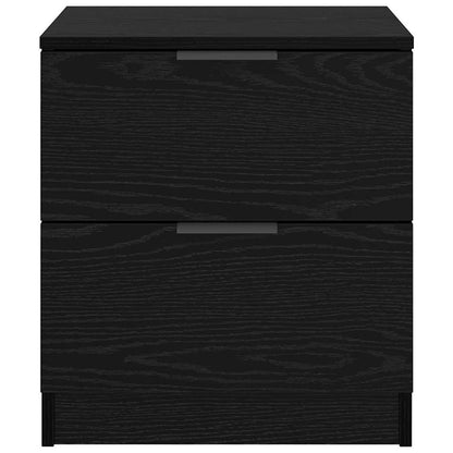 Bedside Cabinet 2 pcs Black Oak 45 x 39 x 50cm Engineered Wood