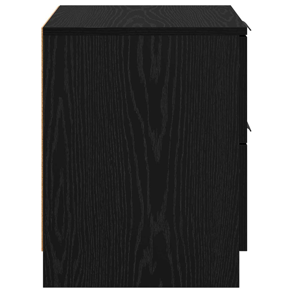 Bedside Cabinet 2 pcs Black Oak 45 x 39 x 50cm Engineered Wood