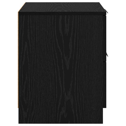 Bedside Cabinet 2 pcs Black Oak 45 x 39 x 50cm Engineered Wood