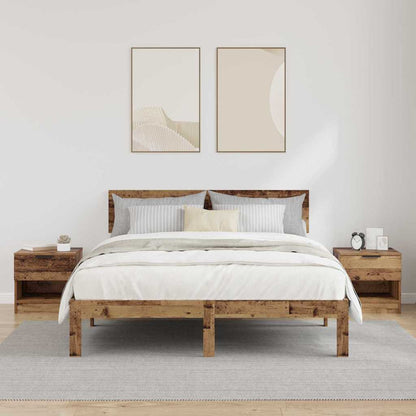 Bed Cabinet 2 pcs Old Wood 40 x 39 x 40cm Engineered Wood