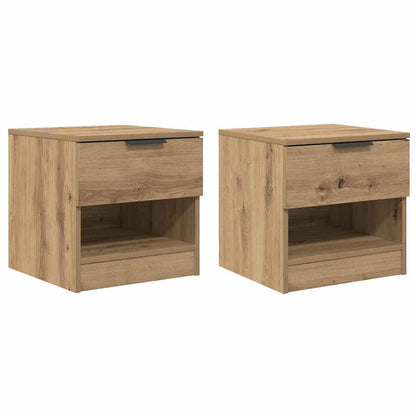 Bed Cabinet 2 pcs Artisan Oak 40 x 39 x 40cm Engineered Wood