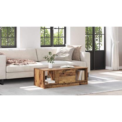 Coffee Table Old Wood 102 x 50 x 36cm Engineered Wood