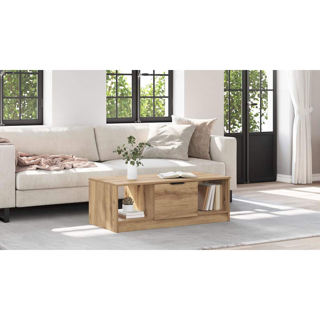 Coffee Table Artisan Oak 102 x 50 x 36cm Engineered Wood