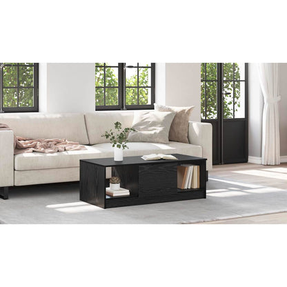 Coffee Table Black Oak 102 x 50 x 36cm Engineered Wood